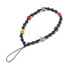 Lava Rock Beaded Mobile Straps HJEW-TA00005-1