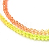 Transparent Gradient Color Glass Beads Strands X-GLAA-H021-01B-09-3