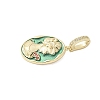 Brass Enamel Pendants KK-F886-02G-01-2