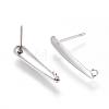 Non-Tarnish 304 Stainless Steel Ear Stud Components STAS-F222-036-2