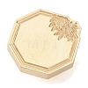 Geometric Leaf Frame Brass Stamp Heads AJEW-H149-03G-01-2