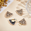 Alloy Rhinestone Cufflinks BUTT-WH0024-076G-4