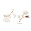 Shell Shape Dangle Earrings EJEW-TA00639-4