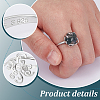 1Pc 925 Silver Ring Adjustable Ring Findings FIND-UN0016-37-5