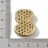 Rack Plating Brass Micro Pave Clear Cubic Zirconia Pendants ZIRC-U002-G-Z-3