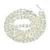 Electroplate Transparent Glass Beads Strands EGLA-N002-13-B05-2
