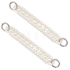 Plastic Imitation Pearl Beaded Chain Bag Handle FIND-WH0111-170-7