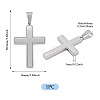 1Pc Brushed 304 Stainless Steel Pendants STAS-TADJ0001-07P-4