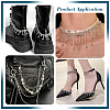4Pcs Iron Rhinestone Tassel Boot Strap Chains HJEW-PH02568-5