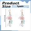 1 Pair Zinc Alloy Resin Tassel Dangle Earrings EJEW-LP0013-15-2