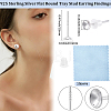 925 Sterling Silver Stud Earring Findings STER-BBC0009-07A-2