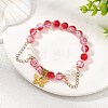 Alloy Butterfly Charm Bracelets BJEW-JB14139-01-2