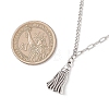 Alloy Tassel Pendant 304 Stainless Steel Mixed Chain Necklaces NJEW-JN05882-3