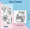 4Pcs 4 Styles PVC Stamp DIY-WH0487-0029-6