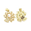 Brass Clear Cubic Zirconia Pendants KK-G446-11G-1