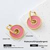304 Stainless Steel Enamel Hoop Dangle Earrings for Women OP9359-1-1