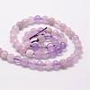 Faceted Round Natural Amethyst Beads Strands G-K078-6mm-2
