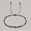 Natural Lapis Lazuli & Glass Seed Beads Braided Bead Bracelets for Women WH4372-1-1
