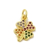 Real 18K Gold Plated Brass Pave Cubic Zirconia Pendants KK-M283-09E-02-1