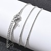 10Pcs 1MM 304 Stainless Steel Box Chain Necklaces NJEW-G203-07P-2