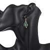 Clover Alloy Enamel Dangle Earrings EJEW-JE06939-2