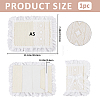 Polyester Lace Book Covers OFST-WH0002-59C-2