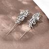 Octopus 316 Stainless Steel Ear Wrap Crawler Hook Earrings AJEW-C044-18AS-3