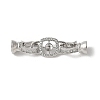 Brass Pave Clear Cubic Zirconia Fold Over Clasps KK-M320-13P-1