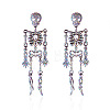 Halloween Zinc Alloy Crystal AB Rhinestone Dangle Stud Earrings FS-WGF4447-01-2