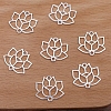 Alloy Hollow Lotus Flower Links Connector Charms X-PW-WG102FB-01-1