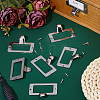 25Pcs Rectangle Zinc Alloy Label Frame Card Holder AJEW-FH0008-75B-4