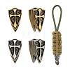 4Pcs 2 Colors Brass European Beads KK-NB0004-30-1