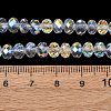 Electroplate Transparent Glass Beads Strands EGLA-A046-01B-21-4