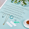 6 Bags Rectangle 12-Hook Acrylic Wall Mounted Jewelry Display Racks ODIS-GO0001-19-4