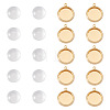 12Pcs Brass Pendant Cabochon Settings KK-TA0003-10B-1