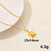 304 Stainless Steel Turtle Pendant Necklaces XW2884-4-1