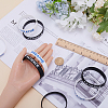 Gorgecraft 32Pcs 2 Colors Word Silicone Cord Bracelets Set Wristband BJEW-GF0001-17-3