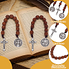12Pcs Wood Beads Hanging Decor DJEW-WA0001-11-4