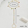 Holiday Brass Micro Pave Zircon Flower Tassel Charm Anklets Toe Ring for Women TX0877-1-1