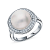 925 Sterling Silver Pearl with Cubic Zirconia Ring for Mother's Day ET1877-3-1