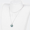Natural & Synthetic Gemstone Pendant Necklaces NJEW-JN02162-4