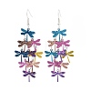 430 Stainless Steel Dragonfly Dangle Earrings EJEW-A137-04P-01-4