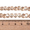 Electroplate Transparent Glass Beads Strands EGLA-Q133-01A-5