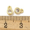 Brass Micro Pave Cubic Zirconia Charms KK-L075-017LG-01-3