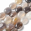 Natural Grey Agate Beads Strands G-L164-A-37-1