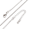 Brass Link Chain Necklaces for Women NJEW-D302-13P-2