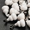 Natural White Jade Pendants G-B127-03P-14-1