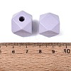 Spray Painted Wood European Beads WOOD-F017-07B-3