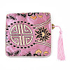 Chinese Brocade Tassel Zipper Jewelry Bag Gift Pouch ABAG-F005-11-3