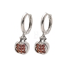 Brass Cubic Zirconia Hoop Earrings EJEW-Q015-02P-C-2